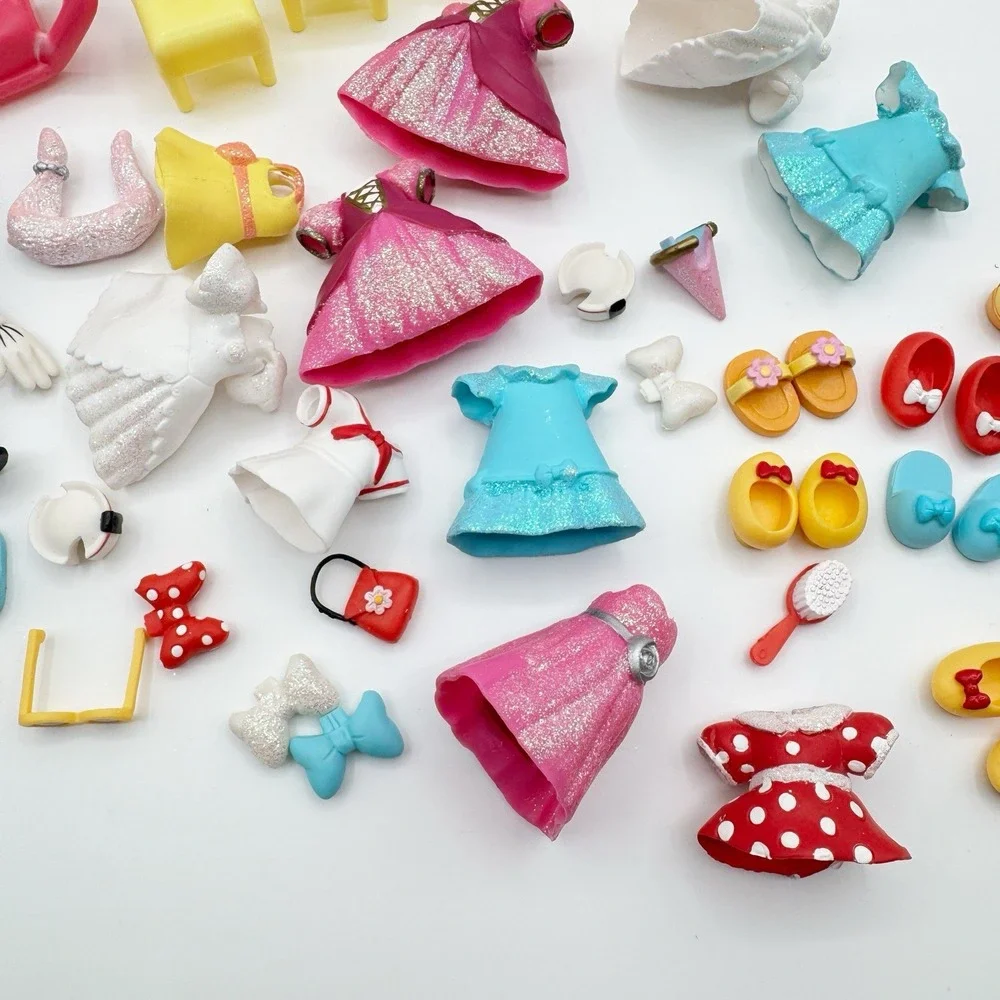 Disney Parks Minnie Mouse Polly Pocket Style Doll Figure Accessories Lot 3